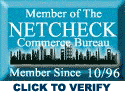 Member of the Netcheck Commerce Bureau since 10/96